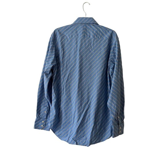 Robert Graham Blue Striped Button-Down Shirt XL 100% Cotton Long Sleeve - Picture 2 of 11